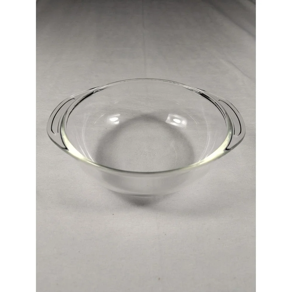 Set of 3 Vintage‎ Pyrex Clear Glass Round Casserole Dish